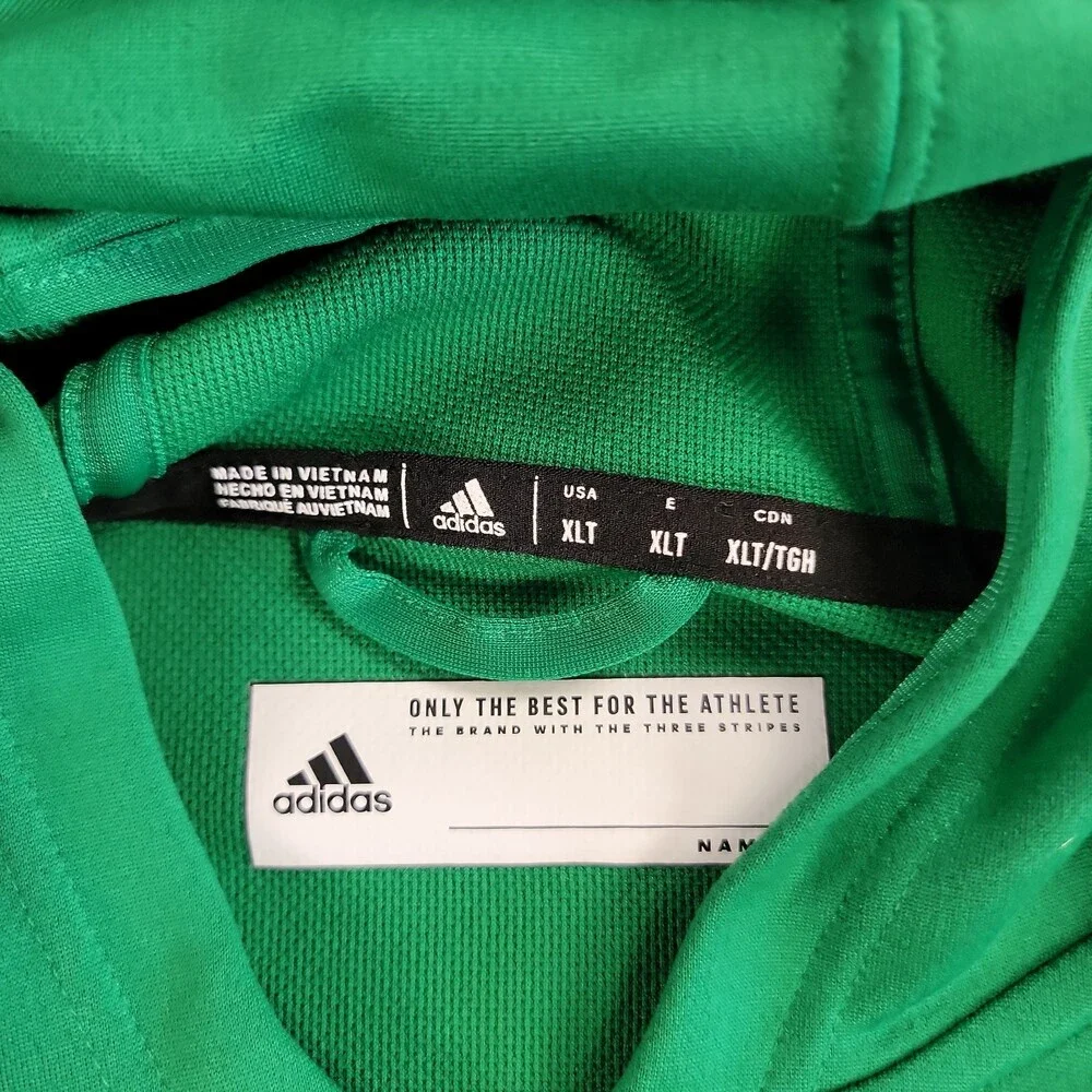 Adidas U North Dakota Team Issued Full Zip Hooded Jacket Shirt Mens XLT Hawks